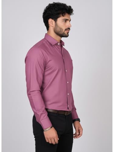 Image of Full Sleeve Black Formal Shirt for Men Cotton Regular Fit Casual - Pure Premium Branded Shirts for Men Formal Stylish Slim Plain Solid Man Wear as Office and Party