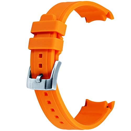 Bracelet montre silicone 18mm orange incurvé idéal pour le sport et vos sorties nautiques