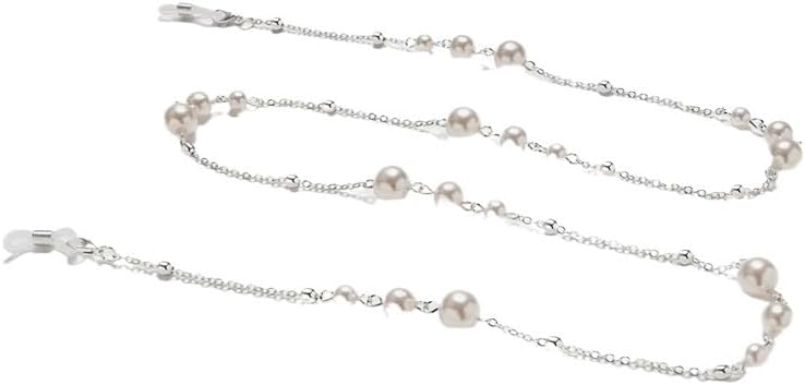 Metal Eyeglass Chain Glasses Strap Pearl Hanging Neck Multi-layer Thickening Electroplating Clip
