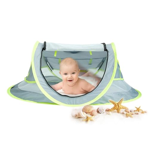 Sun Shelter Tienda de campaña para bebés – Protección UV plegable tienda de campaña de playa | Tienda de campaña ligera para juegos al aire libre, jardín, piscina, camping | Sombra del sol para niños