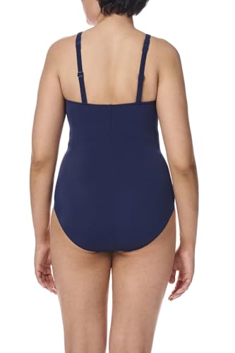 Amoena Womens Thassos High Neck One-Piece Swimsuit Blue2