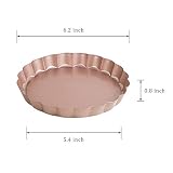 webake Mini puszki na tartę luźne dno quiche puszki z luźną podstawą 2 szt. 15 cm naczynie do ciasta nieprzywierająca powłoka patelnie do quiche