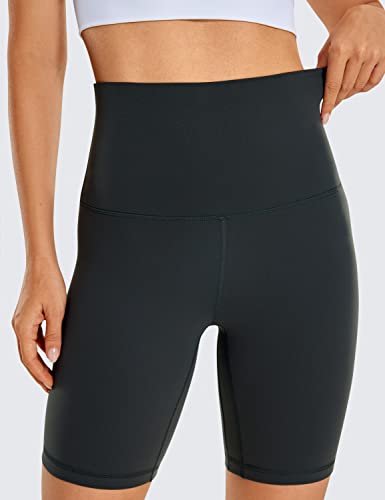 CRZ YOGA Short feminino de motociclista super cintura alta Butterluxe 15,2 cm - short de ioga macio