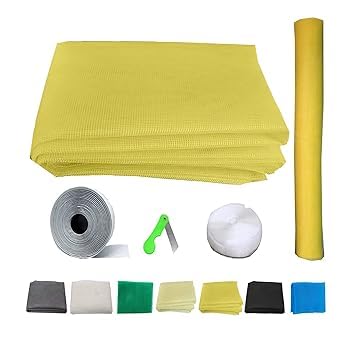 TAVASYA 48 X 72 Inch_4 X 6 Ft_120 X 180 Cm_Un Stitched Fiber Glass Mosquito Net for Windows_200 GSM_Yellow Color_ with Regular Loop Tape and Self Adhesive Hook Tape and Cutter NAKEUN12 (B0CRZ6B8BY) Amazon Price History, Amazon Price Tracker