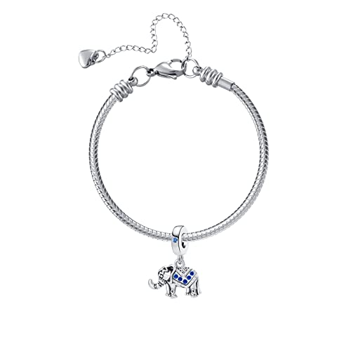 Cute Cat Elephant Butterfly Pawprint Mama Bear Charm Animal Pet Bead for European Bracelets3