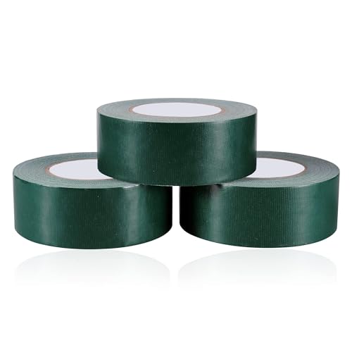 Image of Reniteco Dark Green Duct Tape- 2 inches x 45 Yards,Waterproof & All-Weather, No Residue, UV Resistant, Heavy Duty for Car, Home & Outdoor Repairs, 3 Rolls