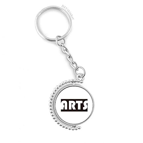 Llavero giratorio negro Major Palabra en Artes para regalar a graduados en bellas artes