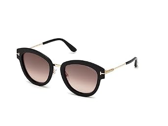 Lunettes De Vue Tom Ford FT0574 Mia 02 - Monture Dorée/Noir, Verres Bordeaux Dégradés, Occasion Très Bon état