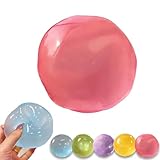 Handmade Coconut Oil Squishy Ball, Super High Moldable Crystal Coconut Oil Stress Ball, Soft and Non-Sticky, Lightweight and Portable (Pink)
