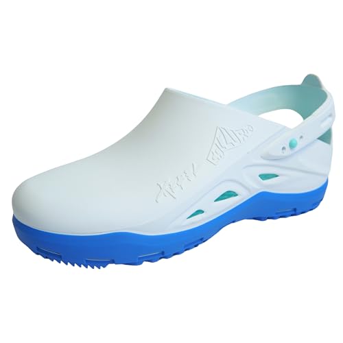 Image of CALZURO Rebel Work Clogs with Integrated Heel Strap - Autoclavable Italian Professional Shoes - Slip Resistant Clogs with Adjustable T-Close System - Professional Shoes for Men and Women