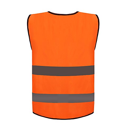 Zojo High Visibility Safety Vests,Adjustable Size,Lightweight Mesh Fabric, Wholesale Reflective Vest For Cycling, Skateboarding, Or Walking Back To School -Fits For Boy And Girls (10 Pack,Neon Orange) #TOP3