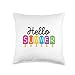 Hello Summer Vacation Beach Ice Cream Popsicle Summer Vibes Throw Pillow