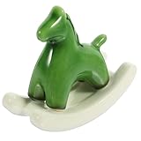 Estatua decorativa de caballo de cerámica: la figura decorativa de caballo balancín viene con una estructura de , muy interesante para jugar, esculturas de animales