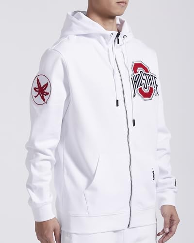 Image of Pro Standard Mens College Classic Chenille Cotton Double Knit Full Zip Hoodie