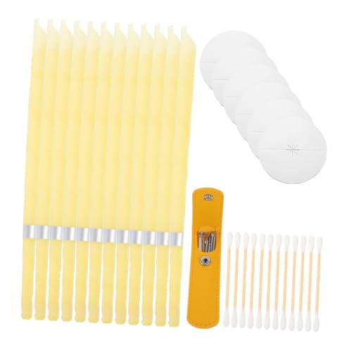 Healeved 2sets Candele per Orecchie con Disco Protettivo Kit di Pulizia del Cerume per Adulti Realizzato con Materiali Solidi e Naturali per Rimozione Delicata e Sicura del Cerume