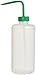 SP Bel-Art Narrow-Mouth 1000ml (32oz) Polyethylene Wash Bottles; Green Polypropylene Cap, 38mm Closure (Pack of 4) (F11617-1000)