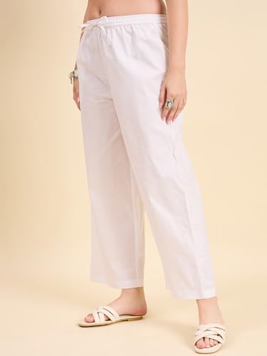 Image of Nermosa Women's Loose Cotton Relaxed Fit Palazzo