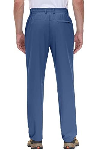 Magcomsen Summer Pants For Men Casual Quick Dry Pants Lightweight Jogging Pants With Pockets Royal Blue, 38 #TOP1