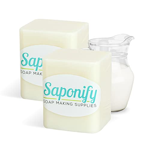 Saponify - 2Lb Goat's Milk Melt and Pour Soap Base, Natural Skin-Enhancing Goat Milk Soap Base, Easy to Use Glycerin Soap Base for Soap Making