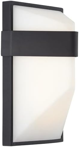 GEORGE KOVACS P1236-066-L Wedge LED Pocket Lantern, 1-Light, 10 Total Watts, 9-in H x 5.25-in W, Coal Black