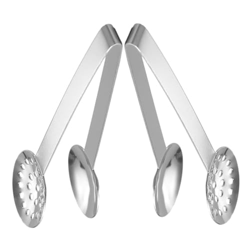 SOLUSTRE 2Pcs Stainless Steel Snack Tongs Multi Functional Sugar Tongs for Tea Lemon Slices Ice Cubes Kitchen Accessories and Dishwasher for Serving Appetizers