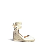 CASTAÑER | Alpargata de cuña Carina elaborada en Lona 9 cm | Mujer | Blanco | 41