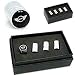 Geme 4pcs Chrome Universal Tire Valve Stem Caps for Mini Enthusiast