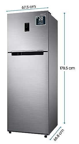 Image of Samsung 385L 2 Star Inverter Frost-Free Convertible 5 In 1 Double Door Refrigerator (RT42C5532S8 /HL,Elegant Inox)