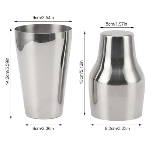 Mezclador martini y coctelera de acero inoxidable de secciones para camareros 7