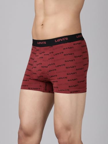 Image of Levi's 022 Trunk for Men | Cotton Stretch Fabric | Printed Men's Underwear | Anti-Roll Waistband | Extra Supportive Gusset | Functional Fly | No Ride-Up | Mid Length Fit | Tagless | Pack of 1