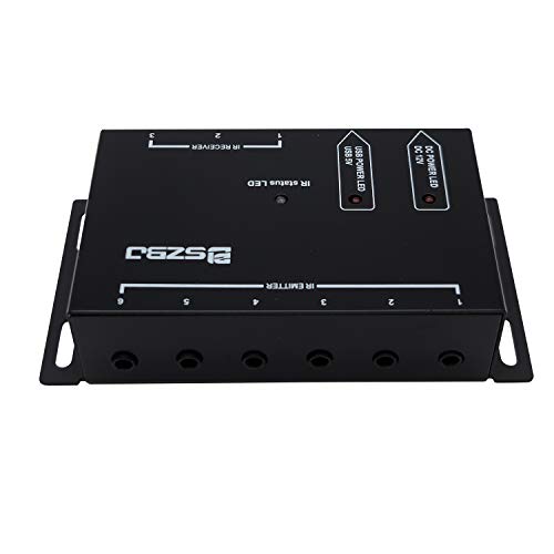 SZBJ IR Repeater extender,IR Remote Control Extender,Infrared Repeater System (3 Dual Head ir emitter), IR Kit BJ106, 6 Emitters - Image 3