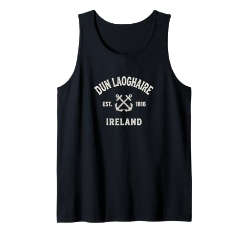 Dun Laoghaire Ireland Vintage Boat Anchor Tank Top