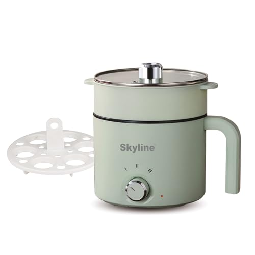 Image of Skyline Multi-Purpose Electric Kettle with Steamer and Egg Boiler, 1.5L, 600W, Temperature Control, VTL-9091 (Green)