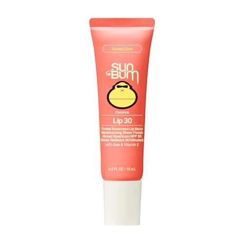 Sun Bum SPF 30 Sunscreen Sunset Cove Tinted Lip Balm - Coconut Flavor Broad Spectrum Moisturizing...