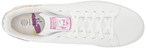 adidas Women's Thebe Magugu Stan Smith Sneaker, White/Pulse Lilac/Silver Metallic, 124