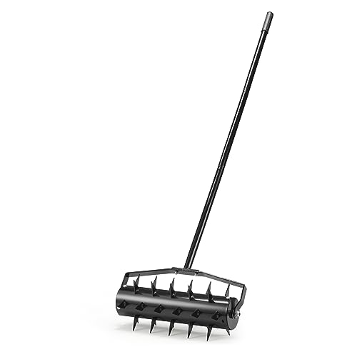 ONECHOI Rolling Lawn Aerator, 56" L x 16" W, Manual Lawn Aerators Tool w/Detachable Steel Handle, Grass Aerator w/Tine Spikes, Lawn Aeration Machine for Garden, Yard, Cropland to Loose Soil ONECHOI Rolling Lawn Aerator, 56" L x 16" W, Manual Lawn Aerators Tool w/Detachable Steel Handle, Grass Aerator w/Tine Spikes, Lawn Aeration Machine for Garden, Yard, Cropland to Loose Soil