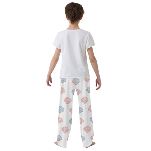 Pajama Bottoms, Pajamas Long Pant Seashells Lounge Wear Casual Doodle Sleep Pants Soft Pjs Sleepwear3