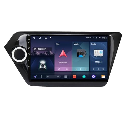 Manos libres Bluetooth y GPS en pantalla doble DIN para KIA Picanto 1