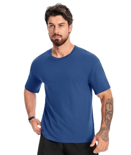 Image of Little Beauty 5 Pack Men's T-Shirts Crew Neck Short Sleeve Cotton Tee Casual Summer Tops