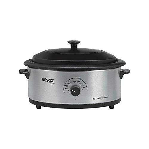 NESCO 4816-25PR, Roaster Oven with Porcelain Cookwell, Stain...