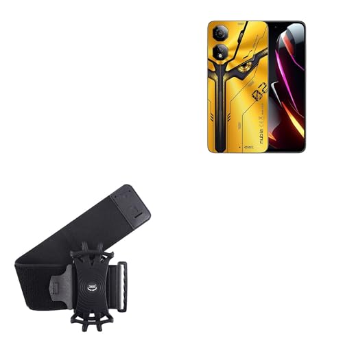 BoxWave Holster Compatible with ZTE Nubia Neo 2 - ActiveStretch Sport Armband, Adjustable Armband for Workout and Running - Jet Black