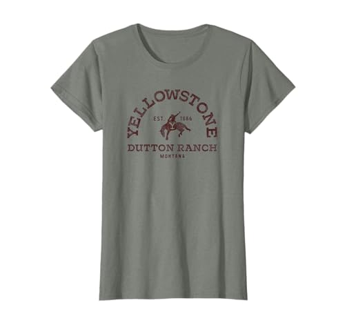 Yellowstone Dutton Ranch Montana Distressed Horse Riding T-Shirt