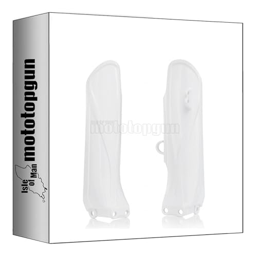 Couvercle de protection de fourche blanc Mototopgun pour YZ 85