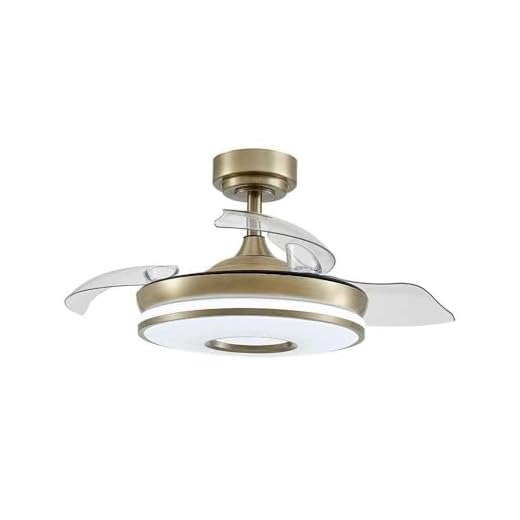 FABRILAMP AKUNADECOR Ventilador Dc Con Led Integrado Modelo Dani S Dorado