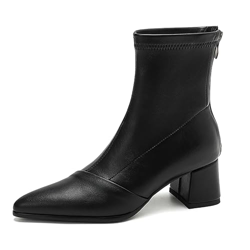 Bottines femme talon bloc moyen Bviennic 2678 en taille 33-41