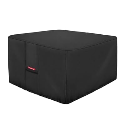 Porch Shield Fire Pit Cover - Waterproof 600D Heavy DutyFade Resistant Square Patio Fire Pit Table Cover Black - 28 x 28 inch