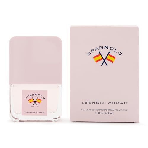 SPAGNOLO - Esencia Woman, Colonia Mujer, 30 ml, Formato Viaje en Spray, Perfume Mujer, Eau de Toilette Natural y Femenina, Aroma Floral Afrutado, Fragancia Fresca y de Larga Duración