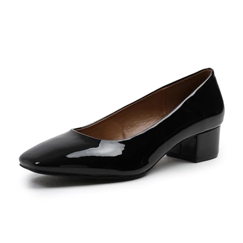 Fashion Thirsty - Zapatos de Tacón Bajo Tacón Bajo para Mujer (41 EU Ancho) (Negro)