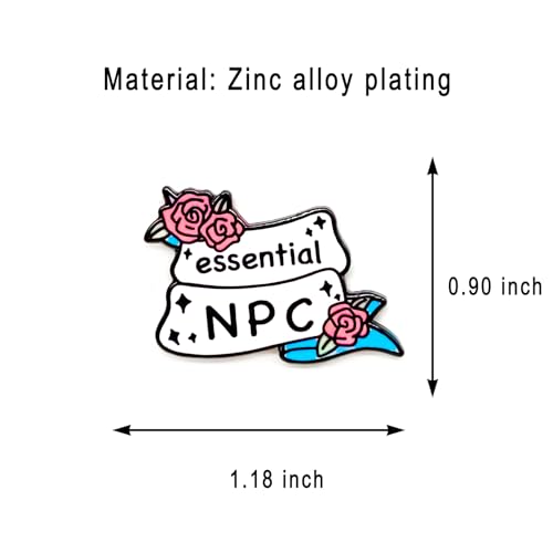 Image of Essential NPC Pin - Fun Series | Premium Enamel Pin - Statement Lapel Pin - Plated Badge for Clothing, Bags, Hats, Jackets, and Lanyards