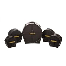Set consists of: 2x tom case, 1x floor tom case, 1x snare case, 1x bass case. Comfortable carrying handle, foam pads inside the case, weather resistant. Highly stable bands, nested inside each other, snap lock clips. Box contents: 1 x hard case prote...